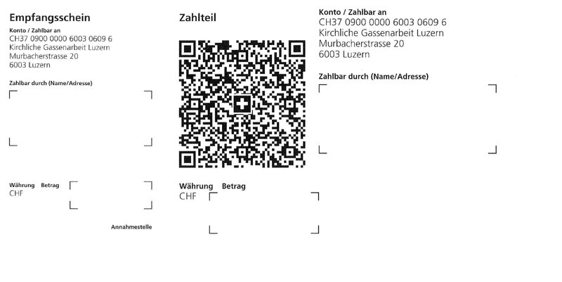 QR-Einzahlungsschein